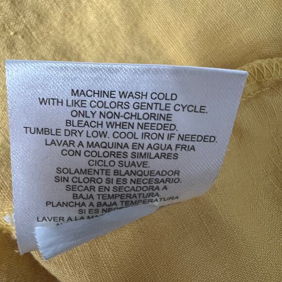 Ellen Tracy Womens Top Medium Linen Cotton Roll Tab Sleeve Summer Breathable - Picture 12 of 15